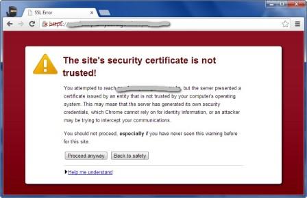 SSL certificate Blocked