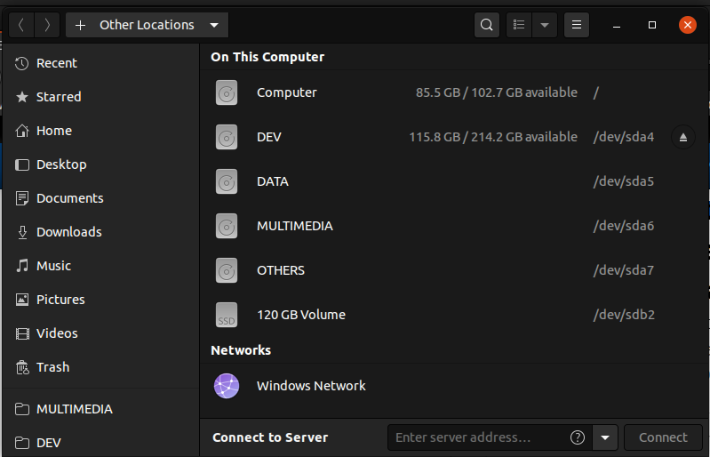 Ubuntu file manager